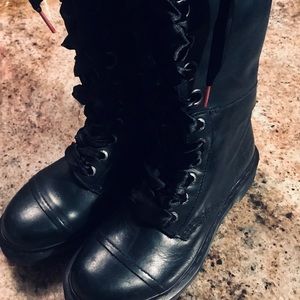 Doc Martens 1914 Triumph Boots Pink Plaid Sz 8